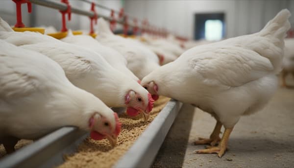 Tavuk aktivasyonu — robot hareketi ile tavuklar aktif tutuluyor